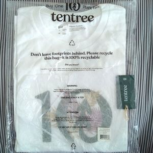 Tentree NWT & still in its package logo Women's small white T-shirt - clearance!
